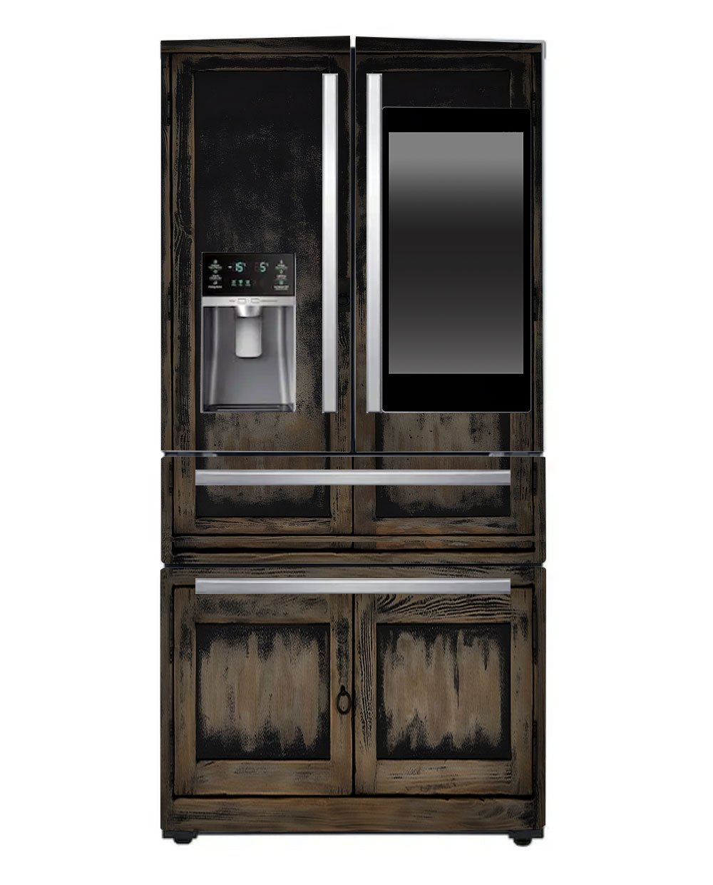 Black distressed cupboard