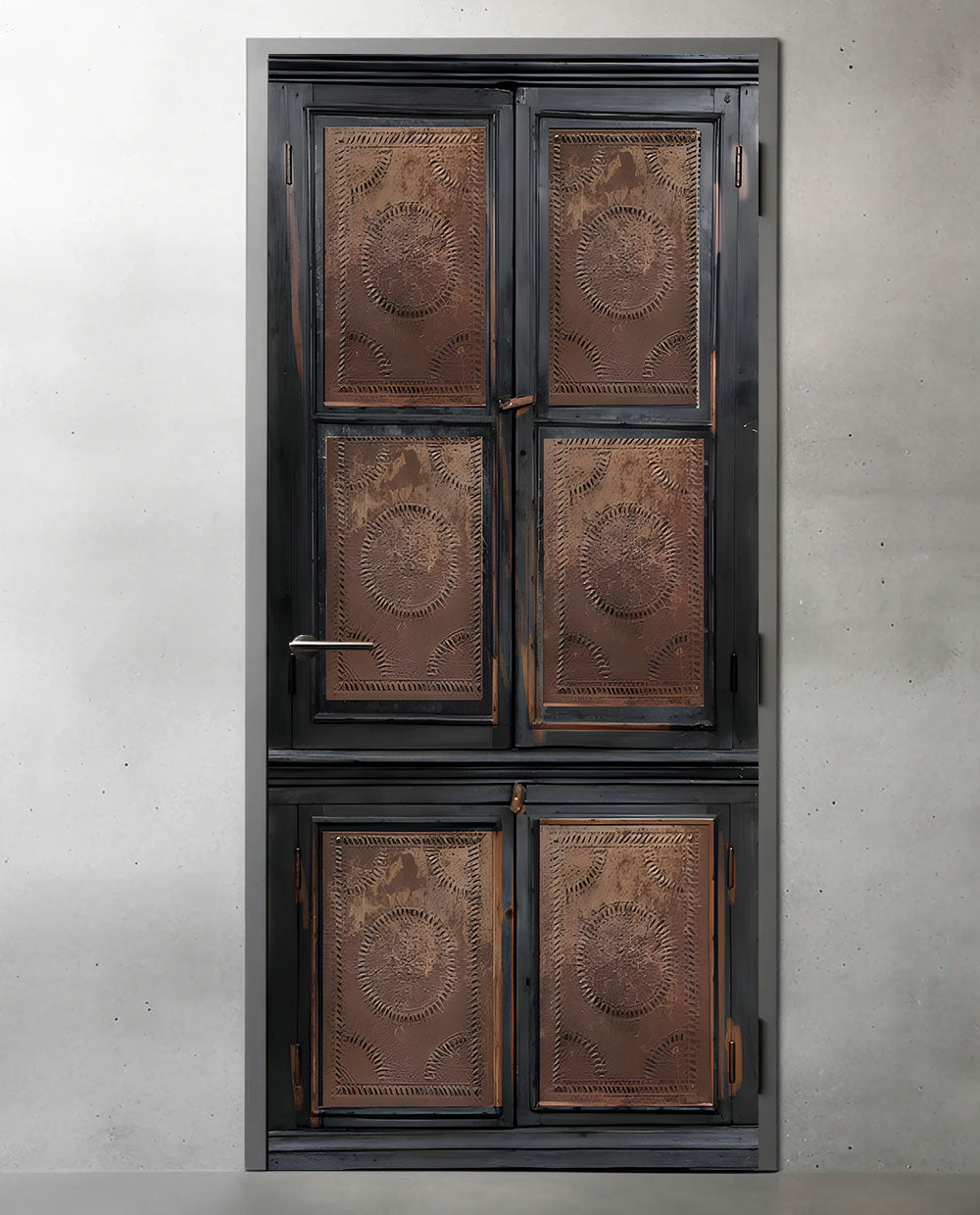 Copper black pie safe