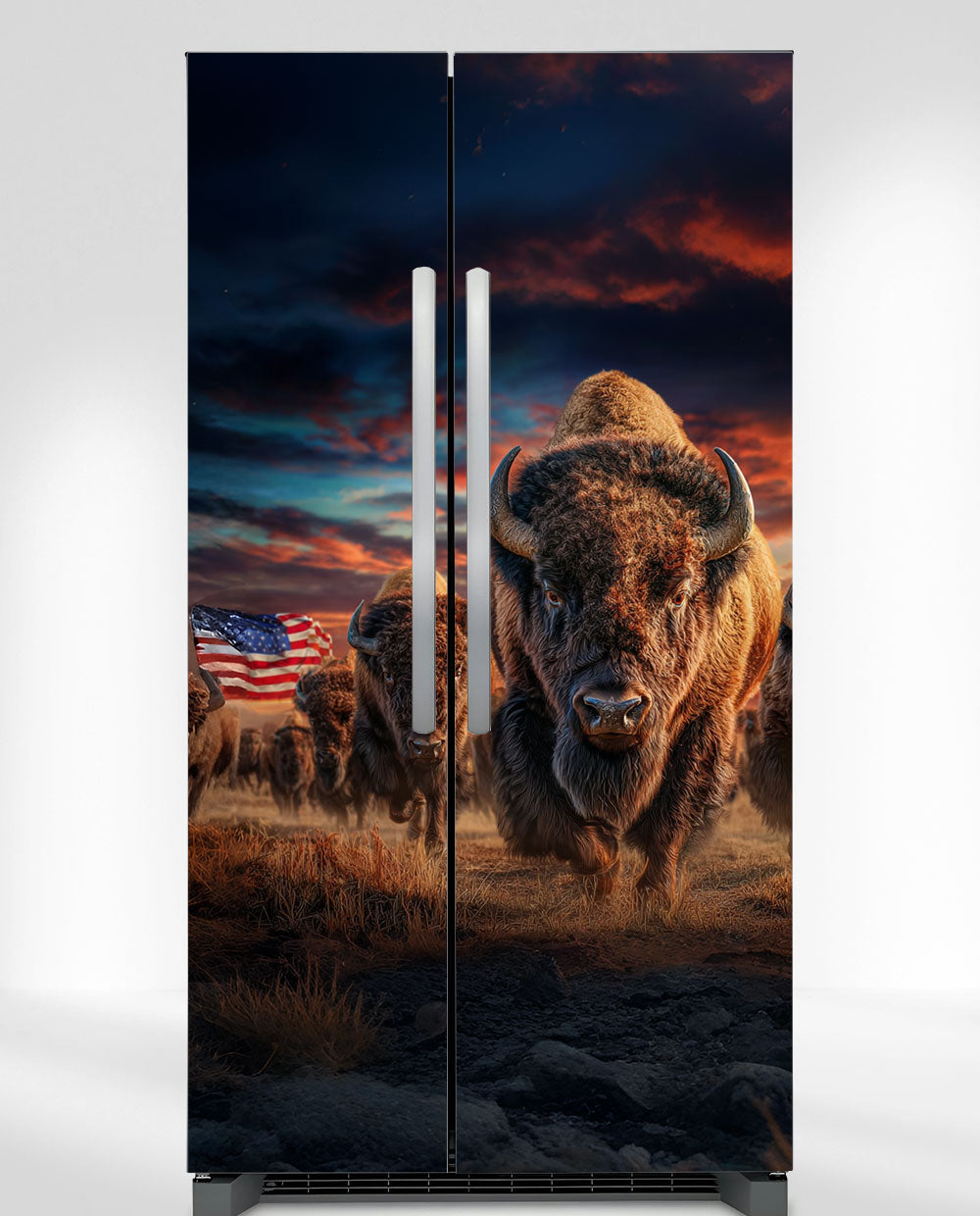 American Bison Landscape Fridge Magnet Cover