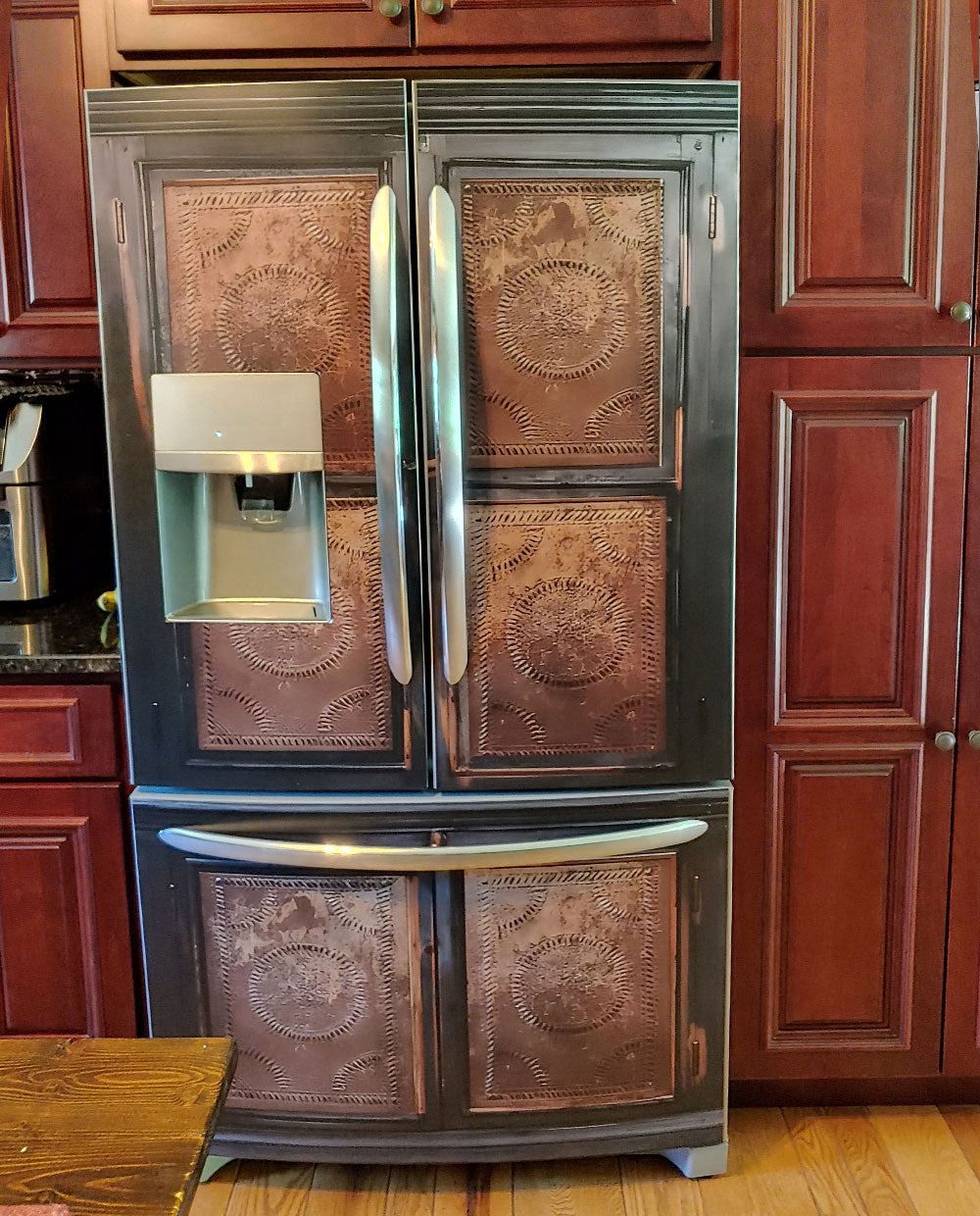 Copper black pie safe