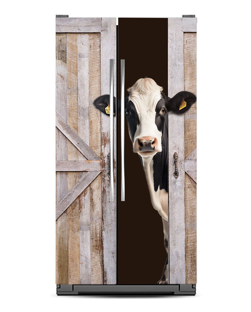 A cow in the barn