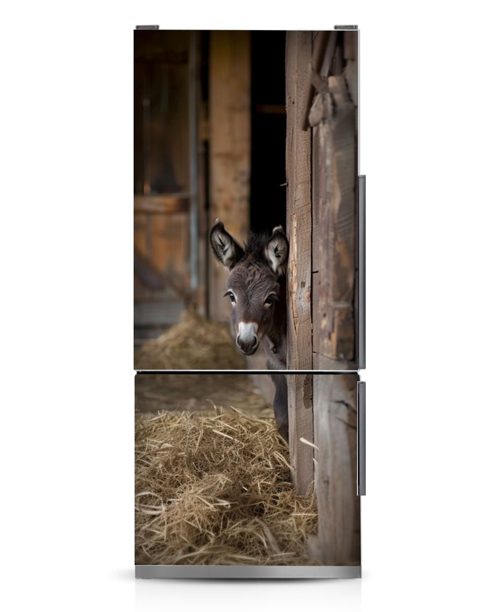 Donkey in the barn