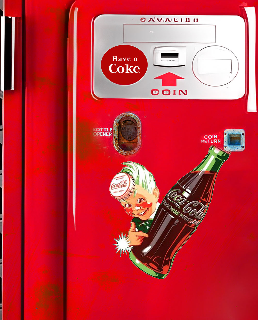 Elf Coke vending machine