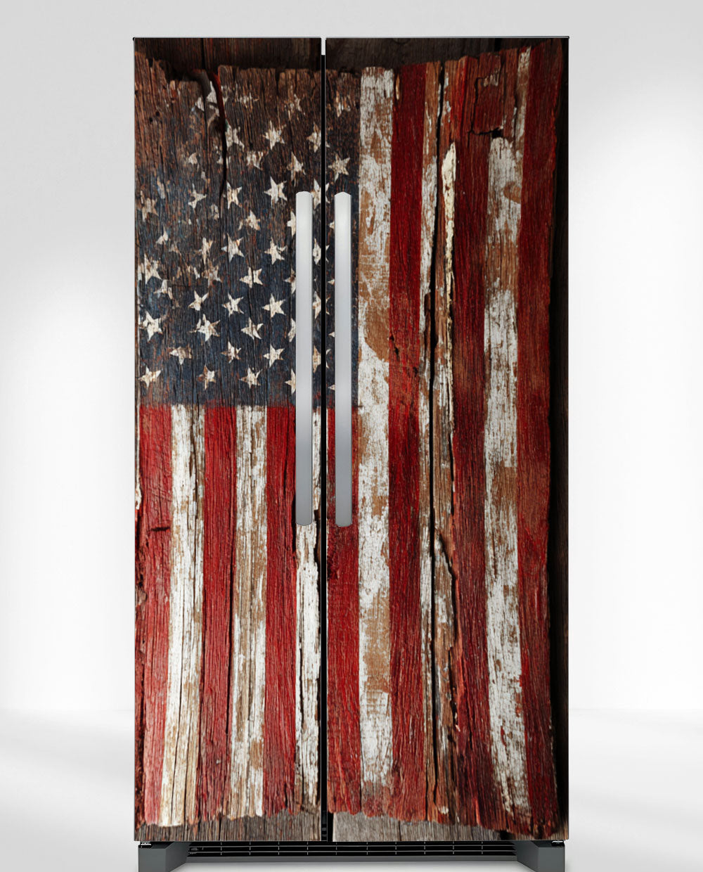 American flag on Wood