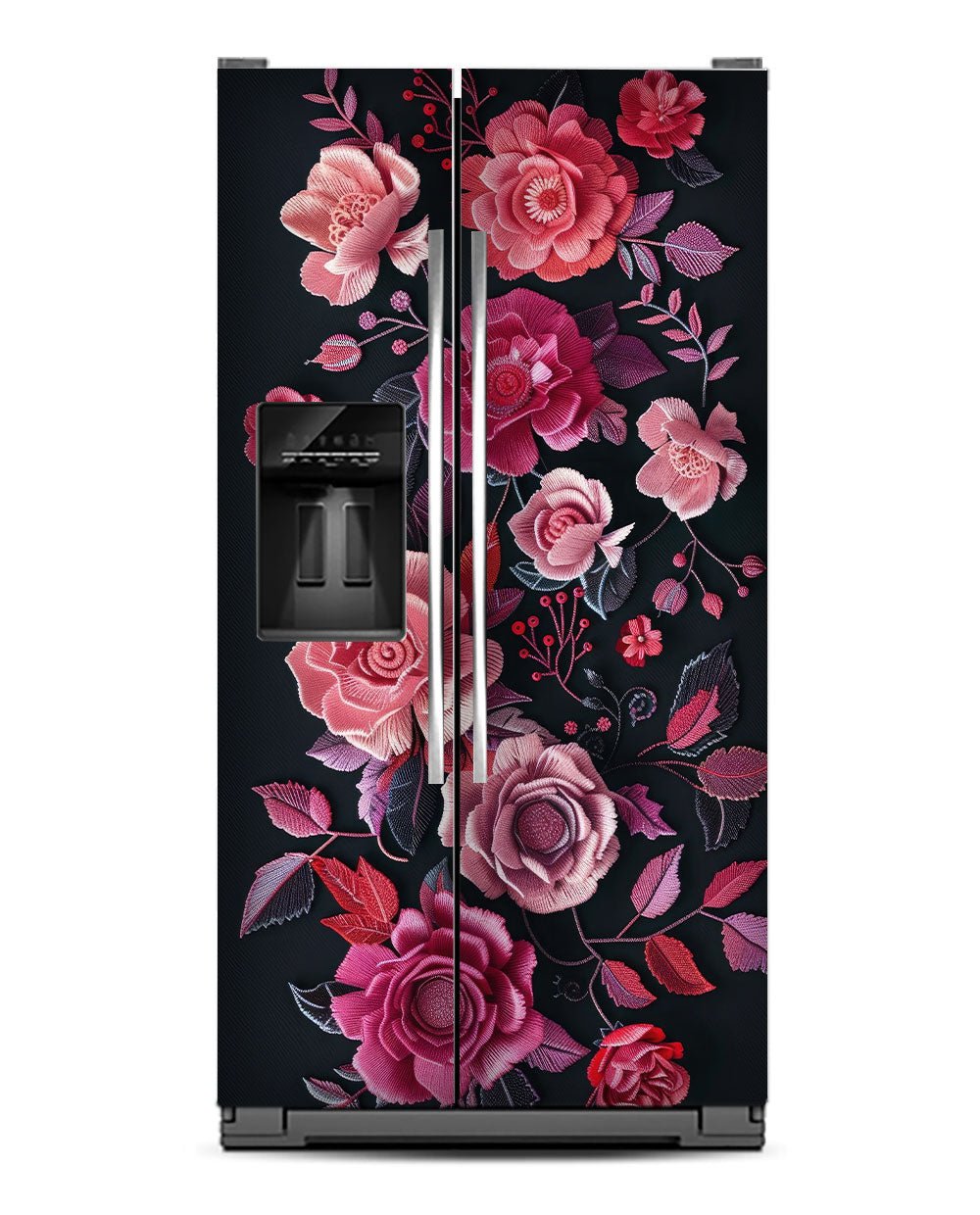 Knitted Flowers on black