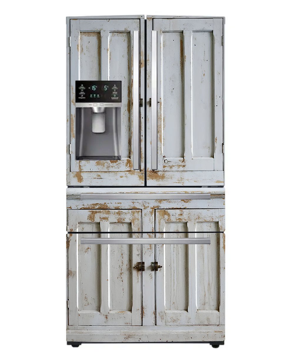 White primitive cabinet