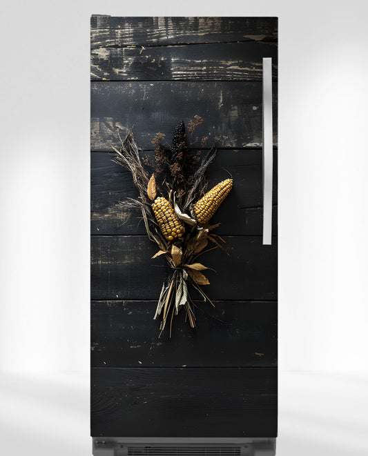 Black wood with corn