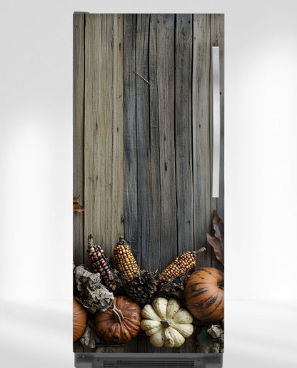 Pumpkins on wood