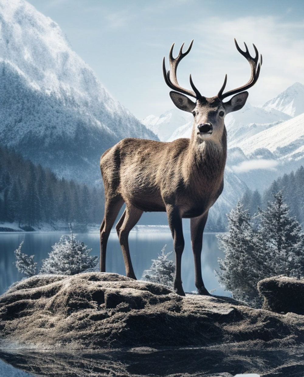 A winter deer