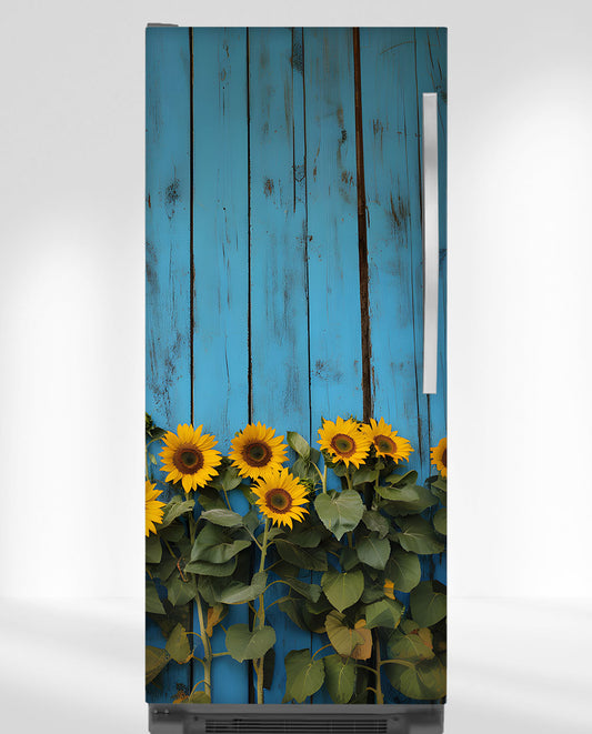Sunflowers on Blue