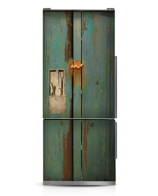 Green-Blue distressed cupboard April