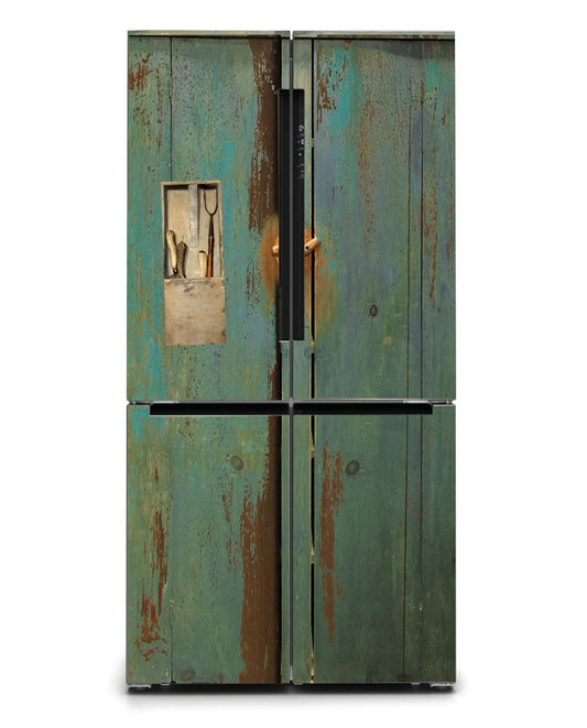 Green-Blue distressed cupboard April