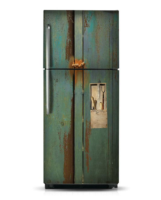 Green-Blue distressed cupboard April