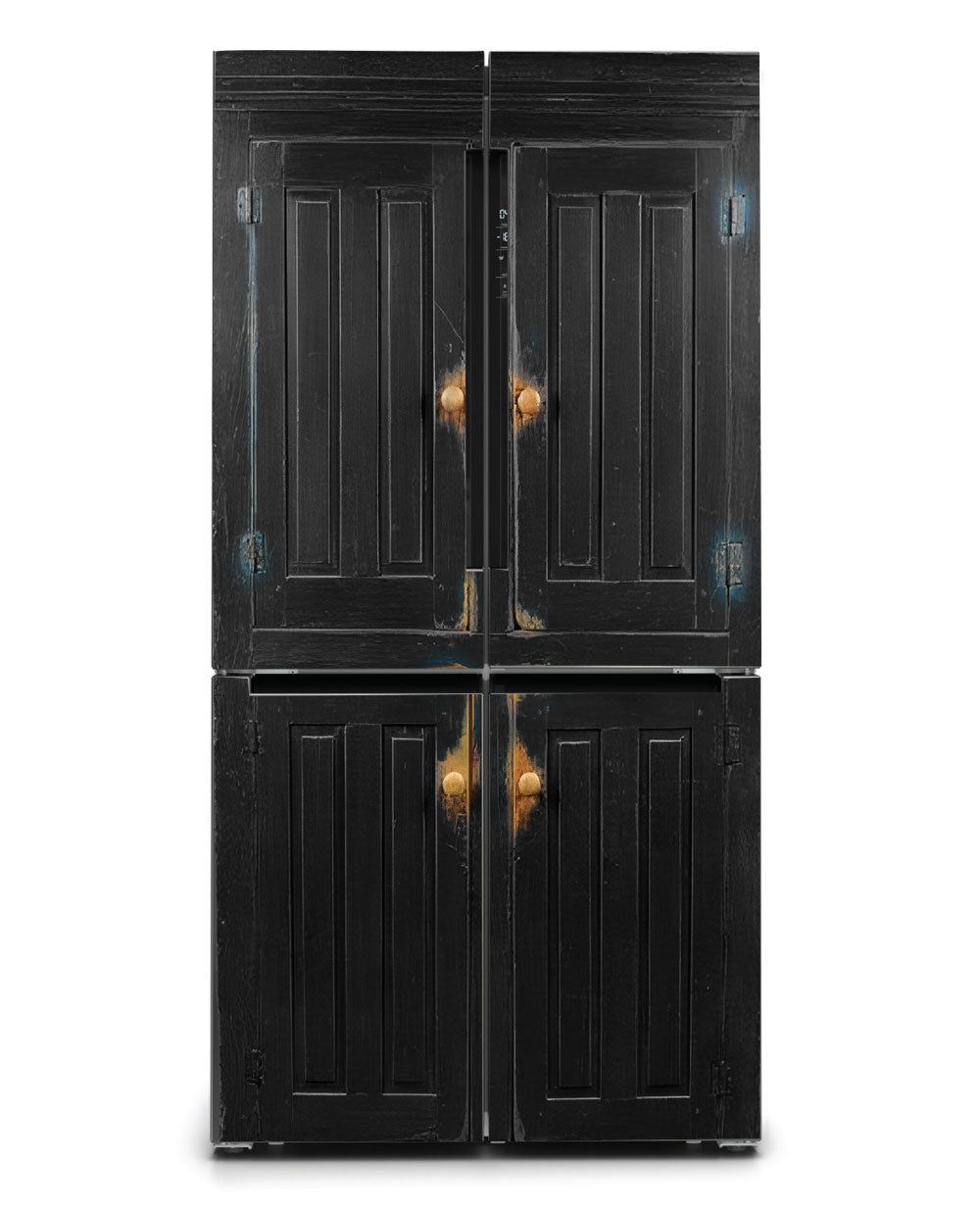 Black primitive cabinet