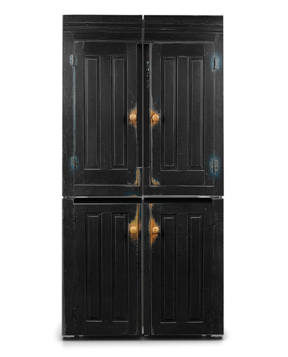 Black primitive cabinet