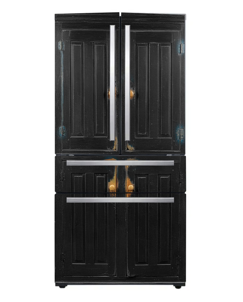 Black primitive cabinet