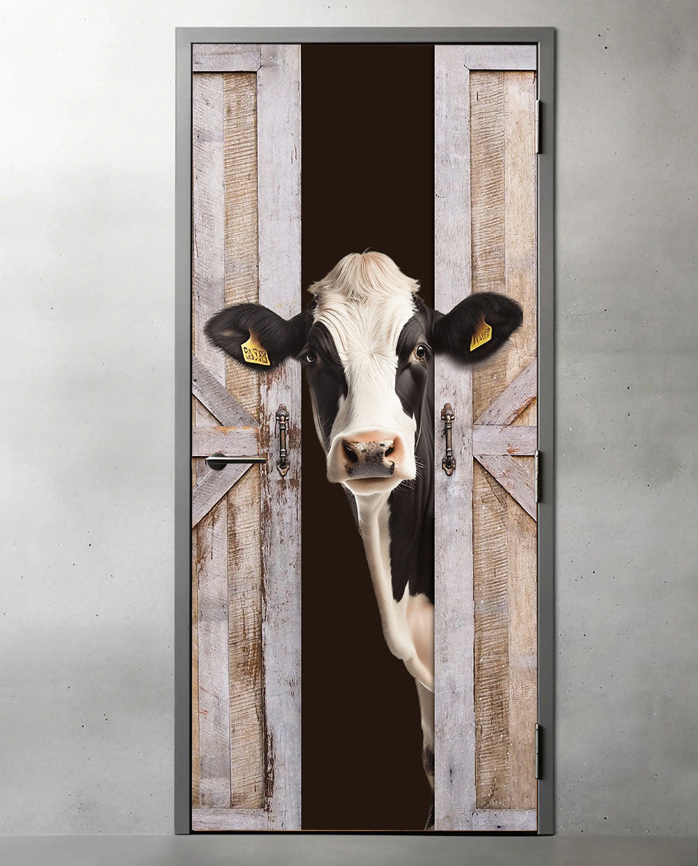 A cow in the barn