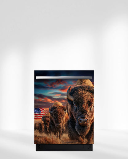 American Bison Landscape Fridge Magnet Cover