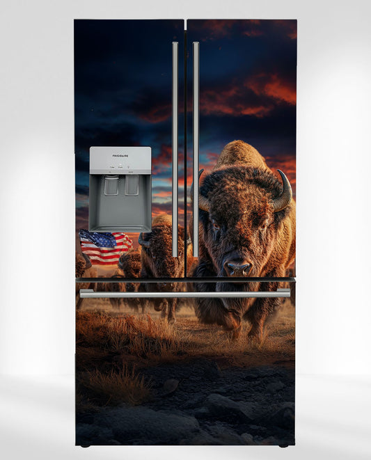 American Bison Landscape Fridge Magnet Cover