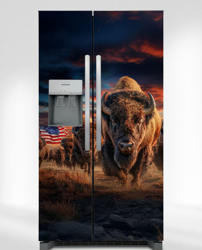 American Bison Landscape Fridge Magnet Cover