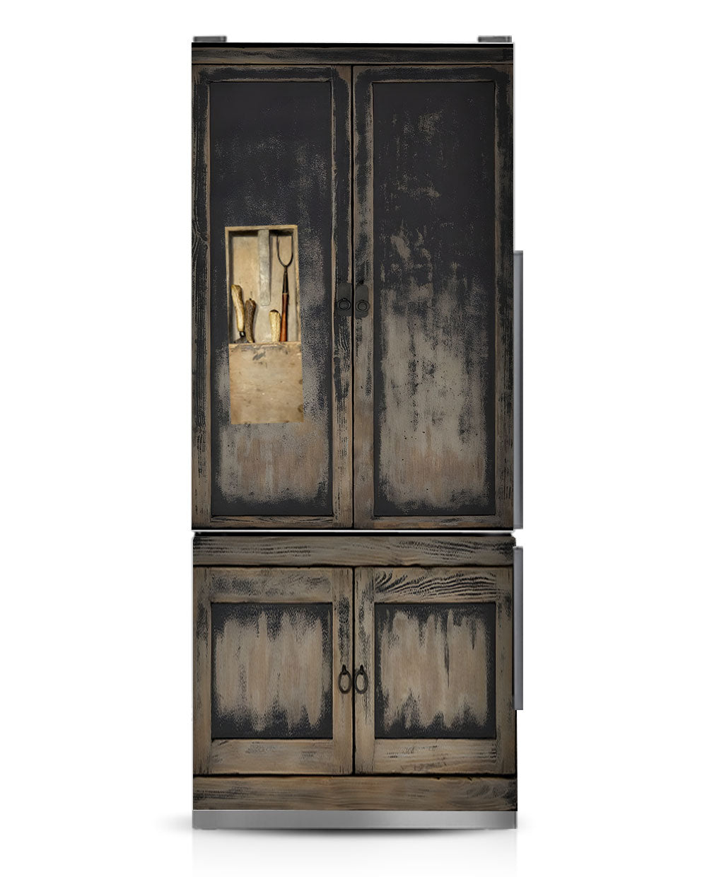 Black distressed cupboard