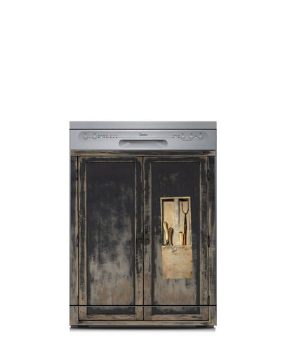 Black distressed cupboard