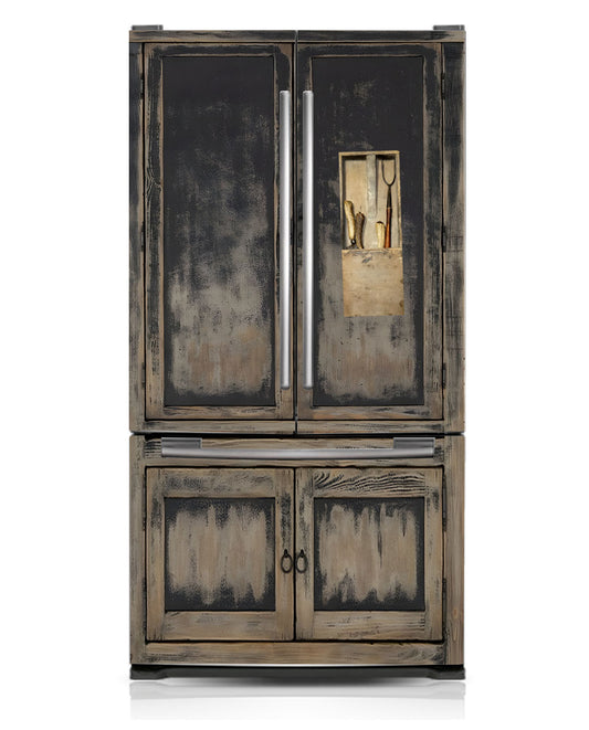 Black distressed cupboard