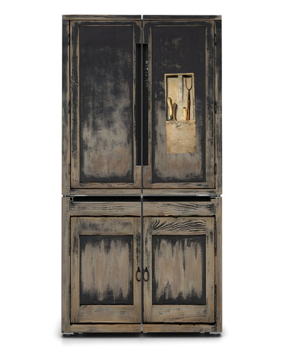 Black distressed cupboard