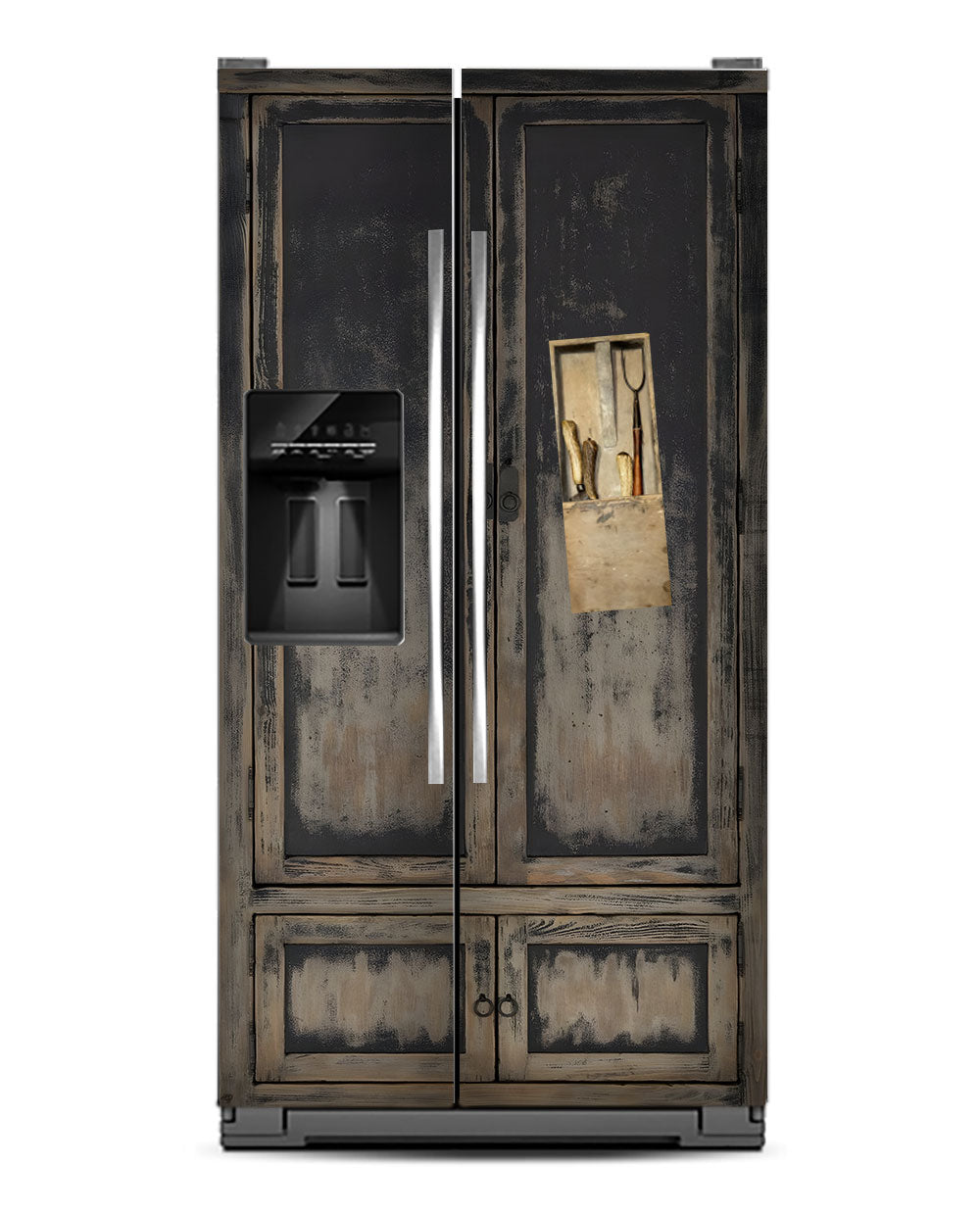 Black distressed cupboard