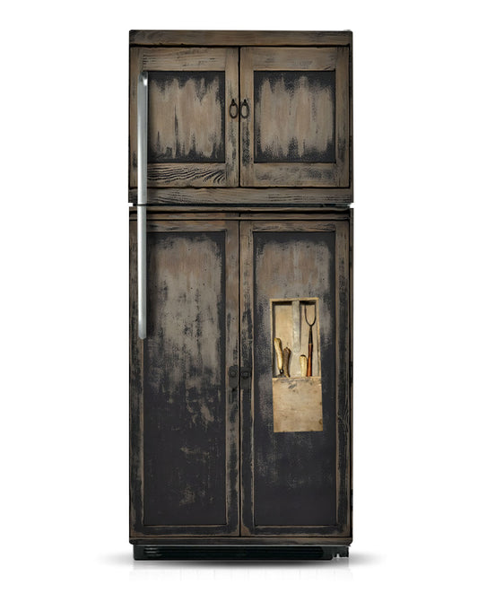 Black distressed cupboard