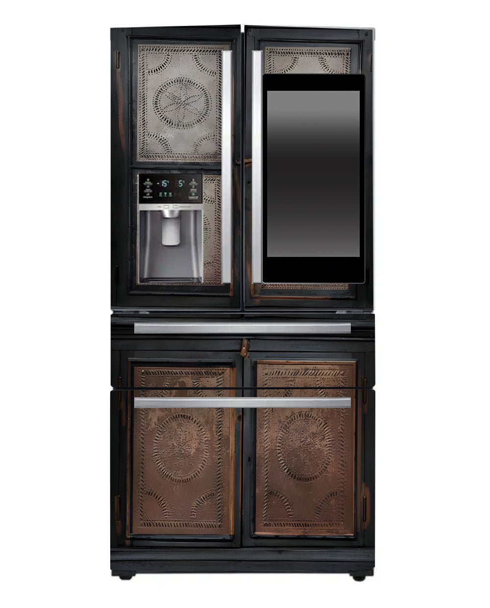 Black Pie Safe Custom Fridge Magnet Cover