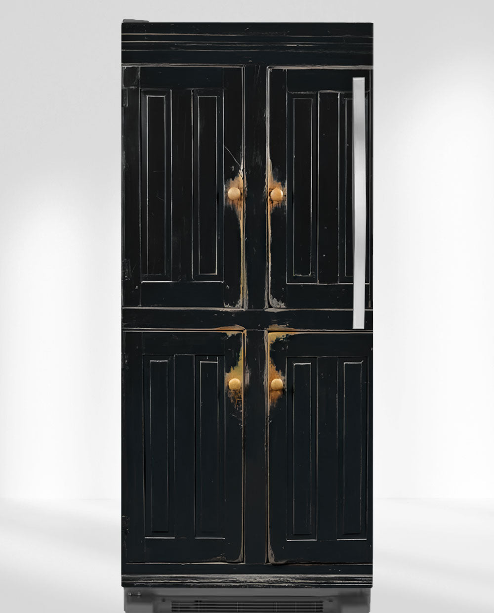 Black primitive cabinet
