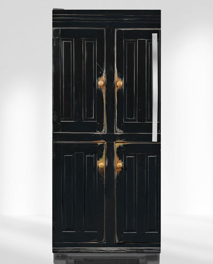 Black primitive cabinet
