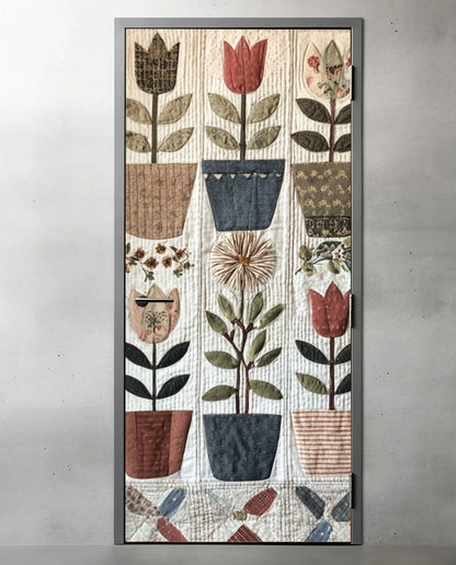 Patchwork Quilt Flowers Magnet