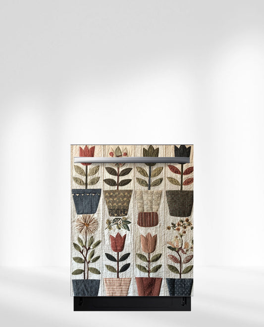 Patchwork Quilt Flowers Magnet