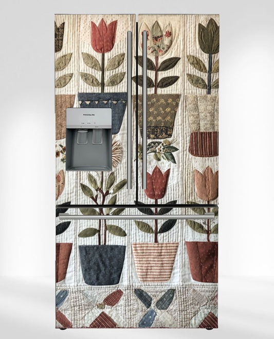 Patchwork Quilt Flowers Magnet