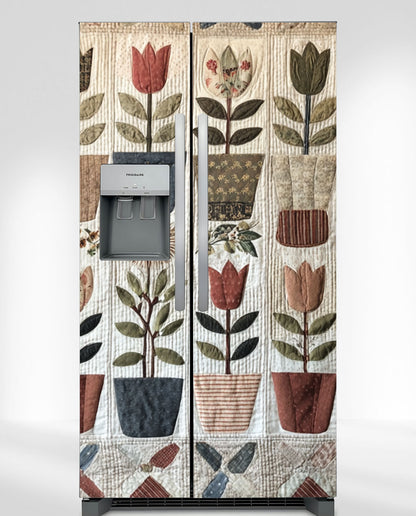 Patchwork Quilt Flowers Magnet