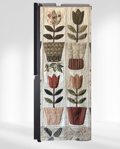 Patchwork Quilt Flowers Magnet