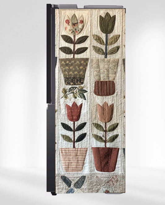 Patchwork Quilt Flowers Magnet