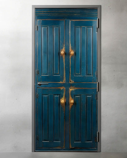 Blue primitive cabinet