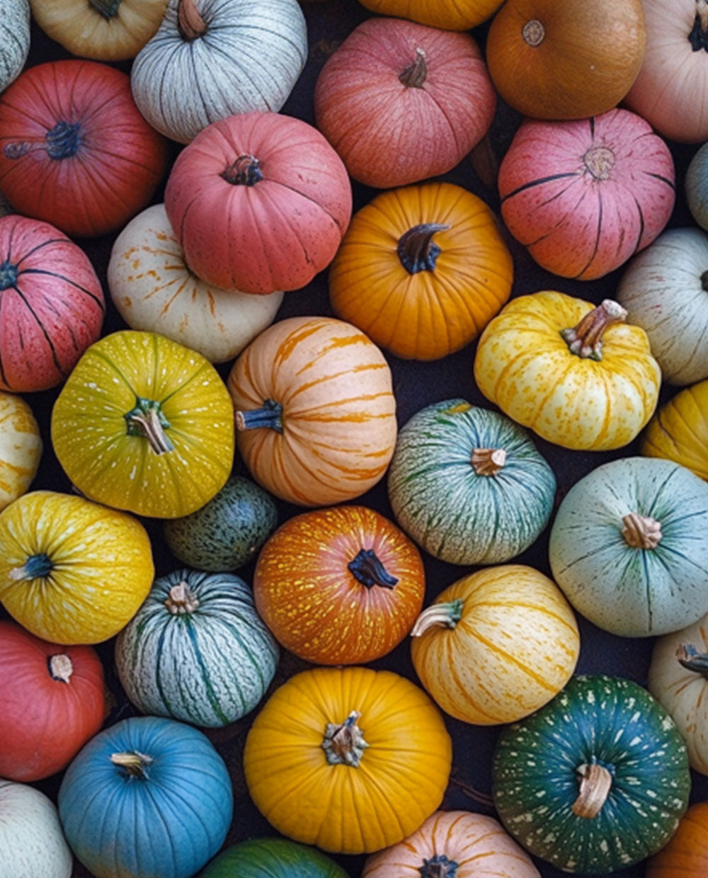 Colorful pumpkins