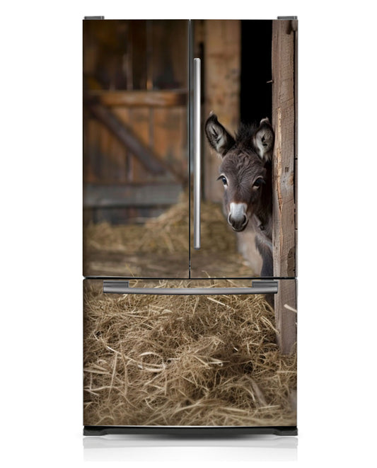 Donkey in the barn