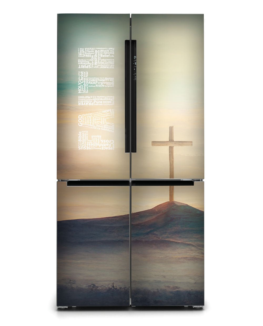 FAITH Word Cloud with Cross Magnet