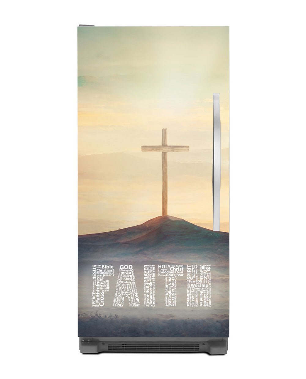 FAITH Word Cloud with Cross Magnet