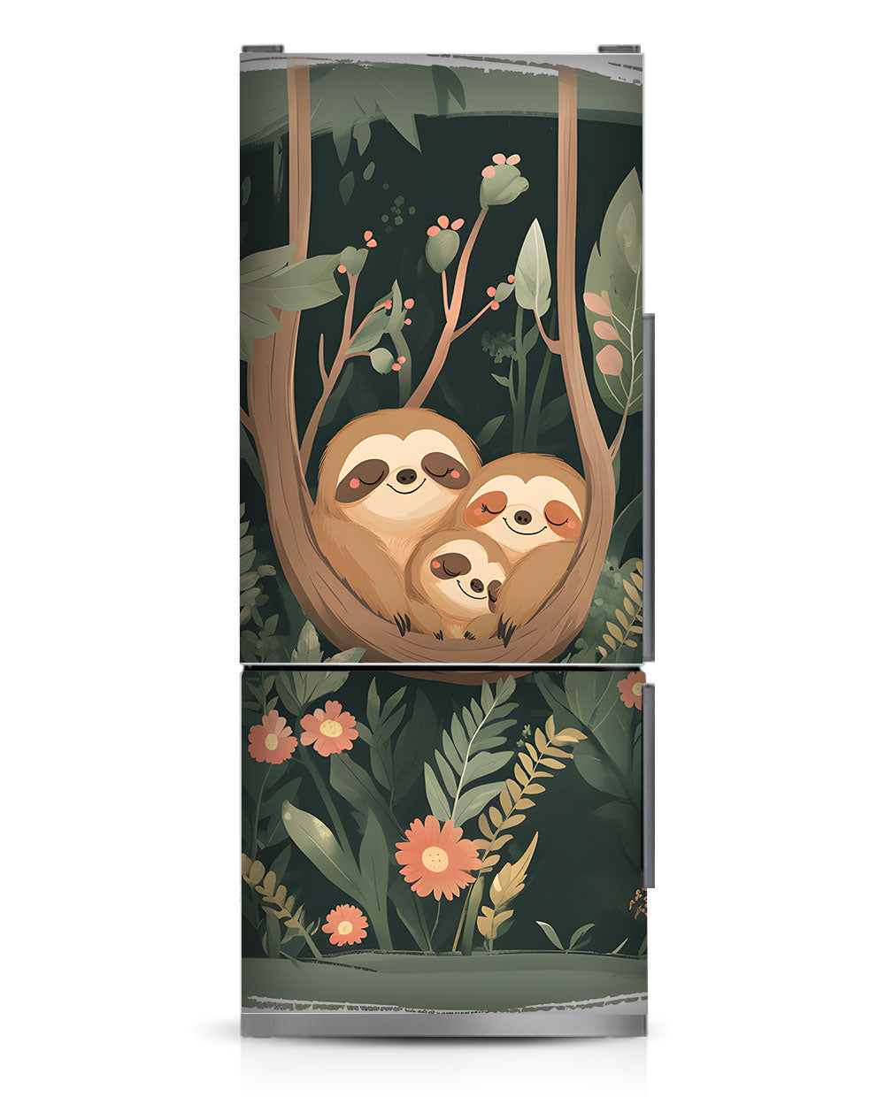 Sloth family illustration