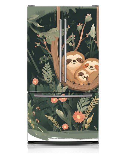 Sloth family illustration