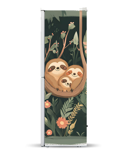 Sloth family illustration