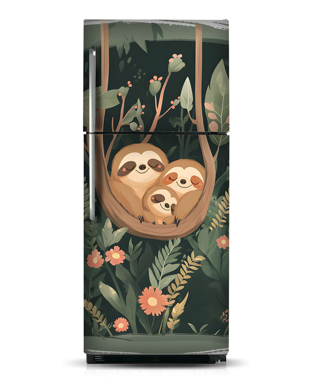 Sloth family illustration