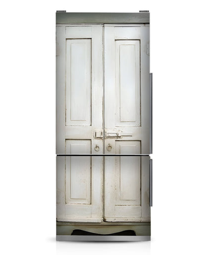 Farmhouse White Pantry Fridge Wrap