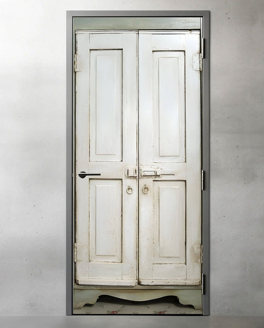 Farmhouse White Pantry Fridge Wrap